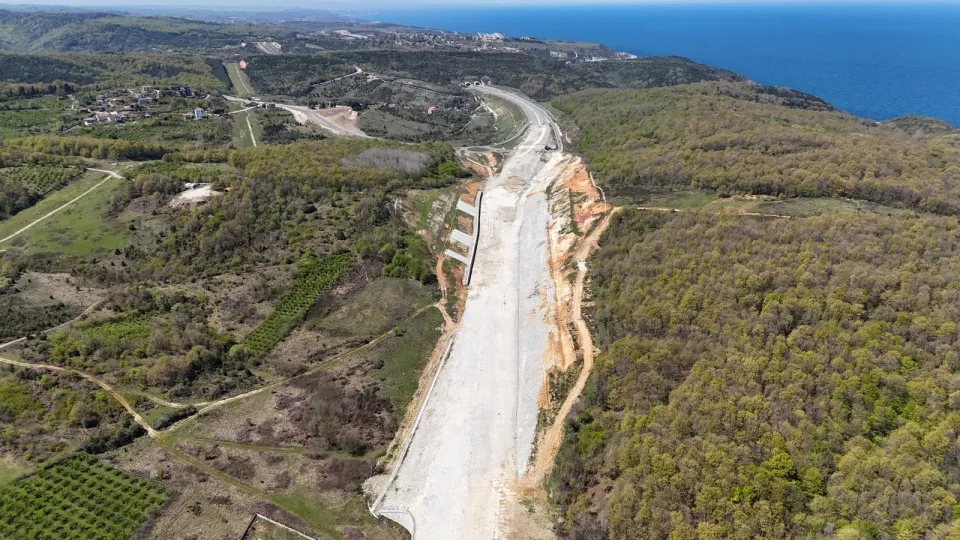 Yol güzergâhının havadan görünümü